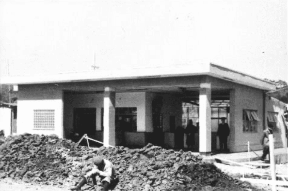 1960年ごろ 建設中の百合ヶ丘駅